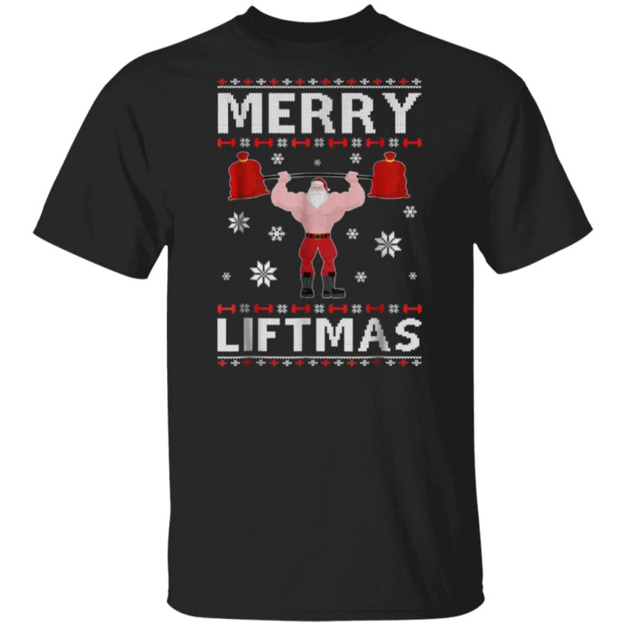 Christmas Merry Liftmas Santa Fitness Gym Ugly Sweater Shirt