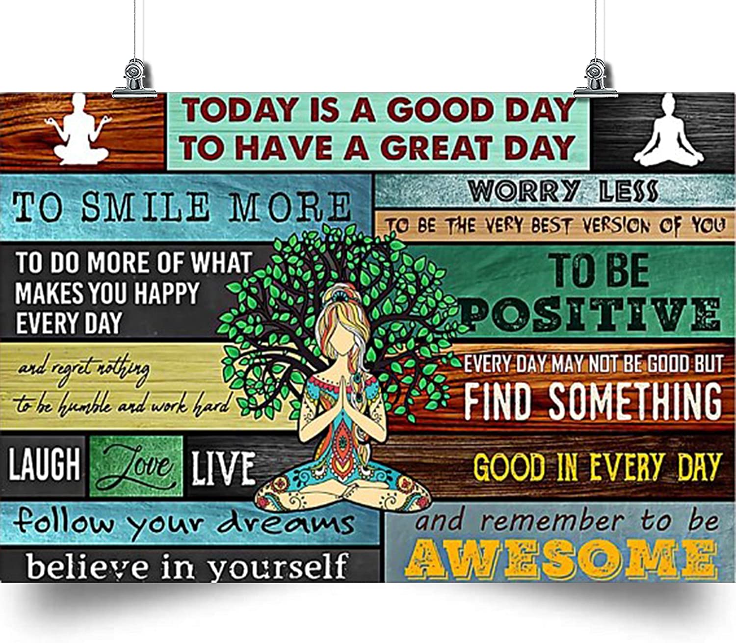 Yoga Poster – Yoga – Today Is A Good Day – Home Decoration Poster, Wall Poster, Home And Room Decoration, Gifts For Friends And Relatives, Souvenirs.