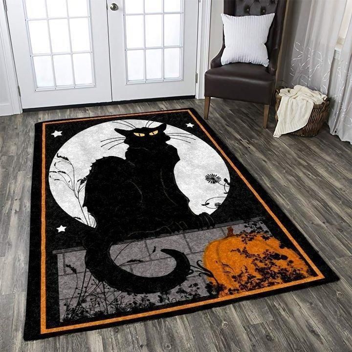 Cat Halloween Area Rugs Living Room Carpet,  Gifts for Parents