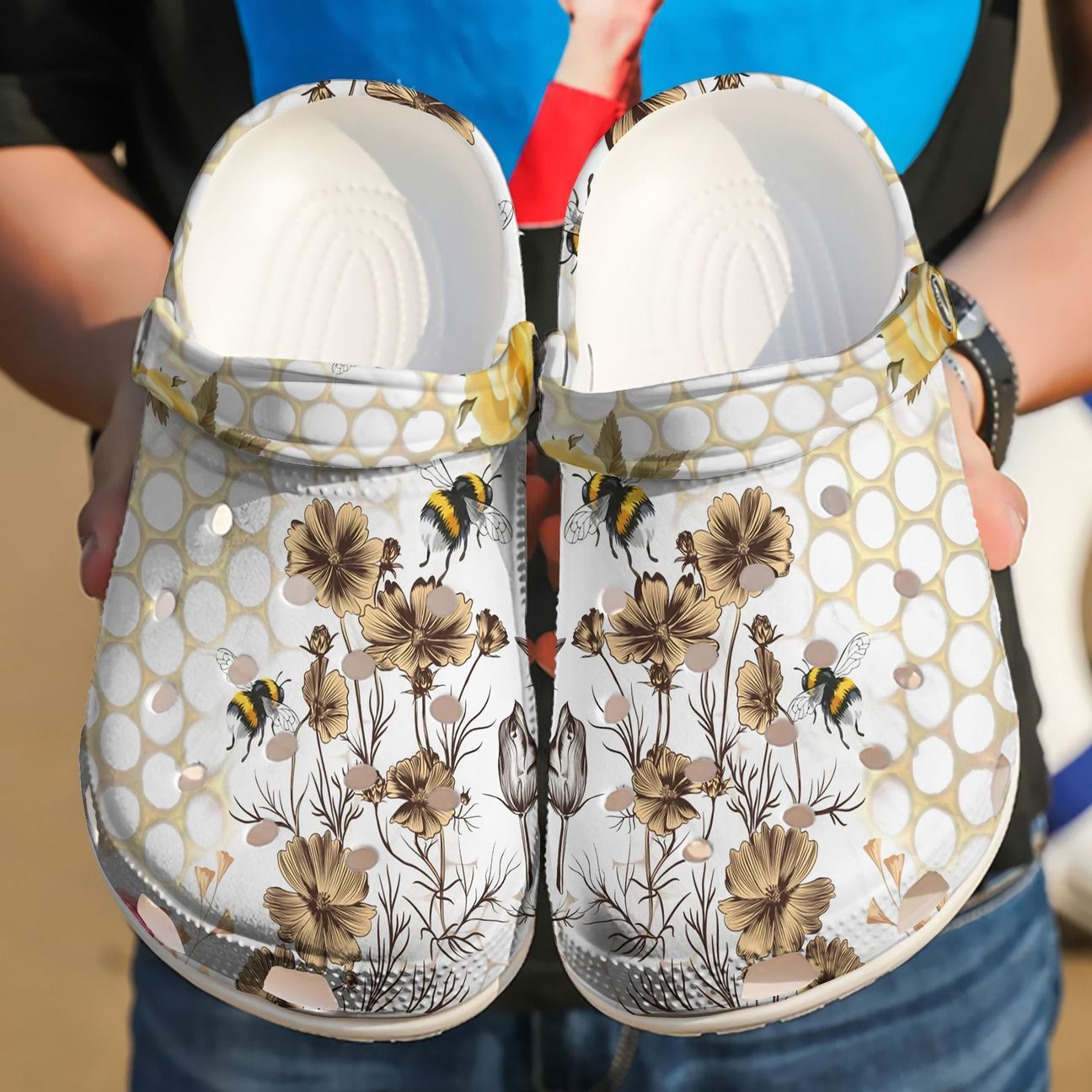 Bee Personalized Clog, Custom Name, Text Bee Keeper, Fashion Style For Women, Men, Kid, Print 3D