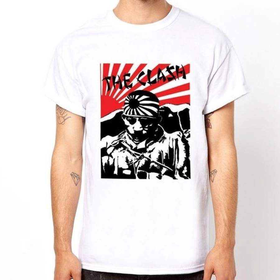 The Clash Sun Japan Flag Punk Band Uk London White T-Shirt T Shirt