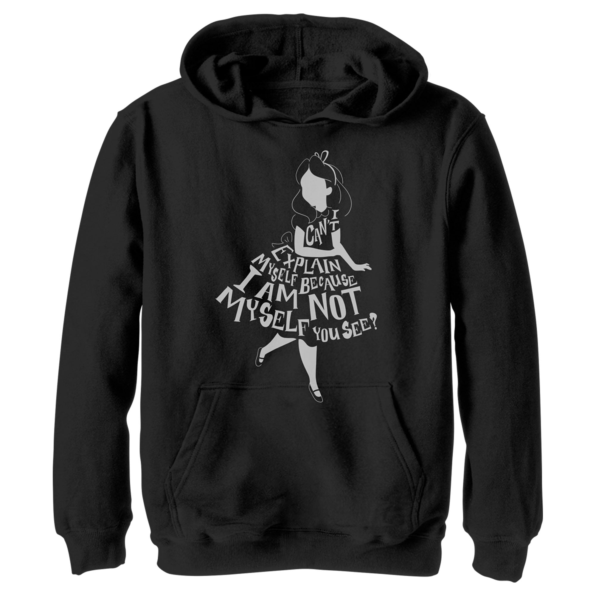 Boy’S Alice In Wonderland I Am Not Myself Silhouette Pull Over Hoodie