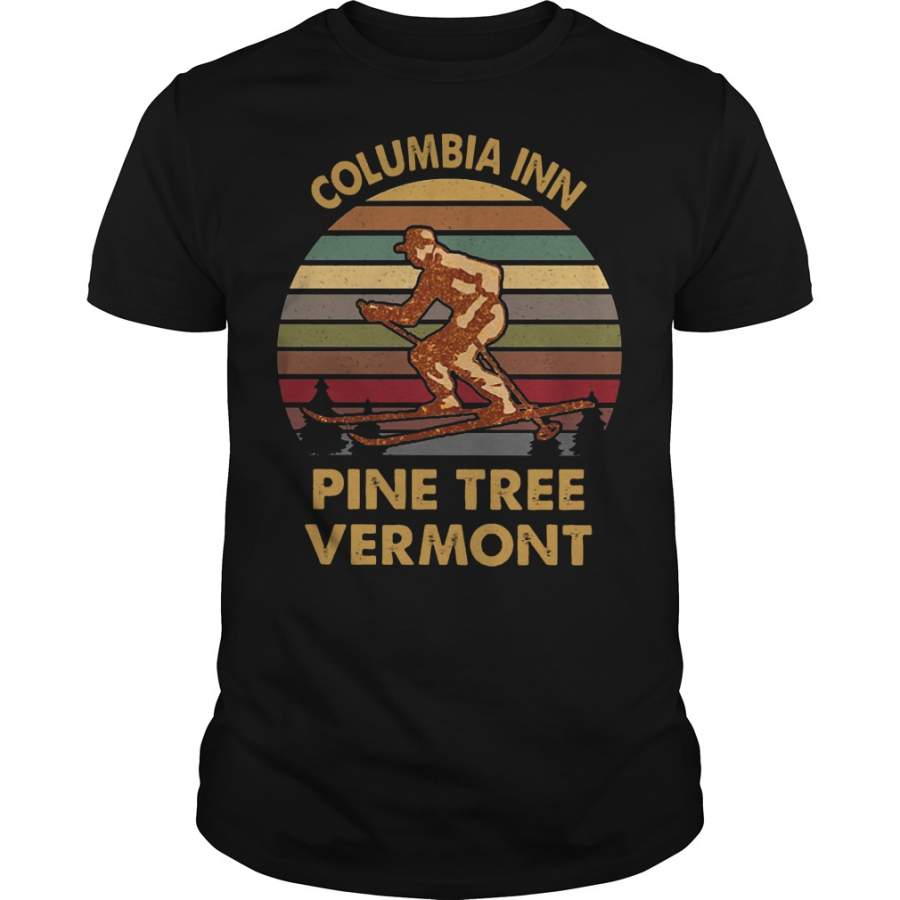 Columbia Inn pine tree Vermont vintage sunset T-Shirt