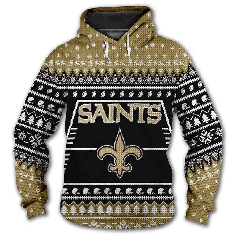 New Orleans Saints Hooded Pullover Unisex Casual Sweatshirt