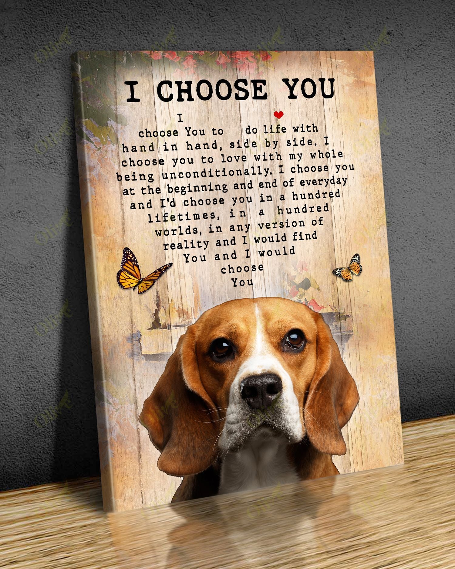 Beagle – I’D Choose You Again Canvas Wall Art Home Decor