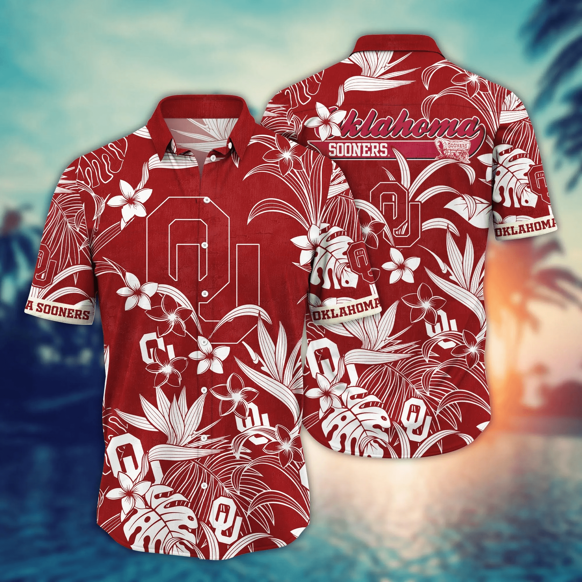 Oklahoma Sooners NCCA Hawaiian Shirt Tanningtime Aloha Shirt