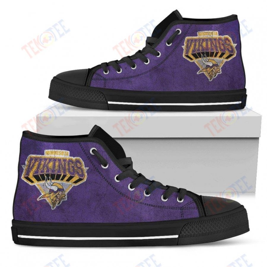 Mens Womens Minnesota Vikings High Top Shoes 3D Simple Logoshoes TMT612