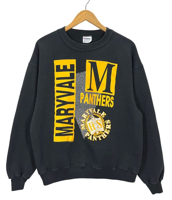 Vintage 90’s Maryvale Panthers High School Black Crewneck Sweatshirt