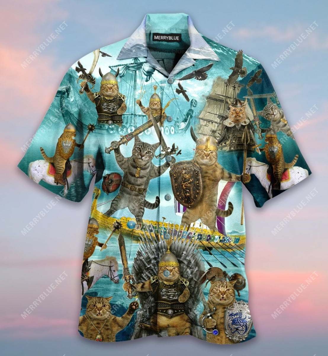 Meowdy Viking Cat Unisex Hawaii Shirt Ha89068