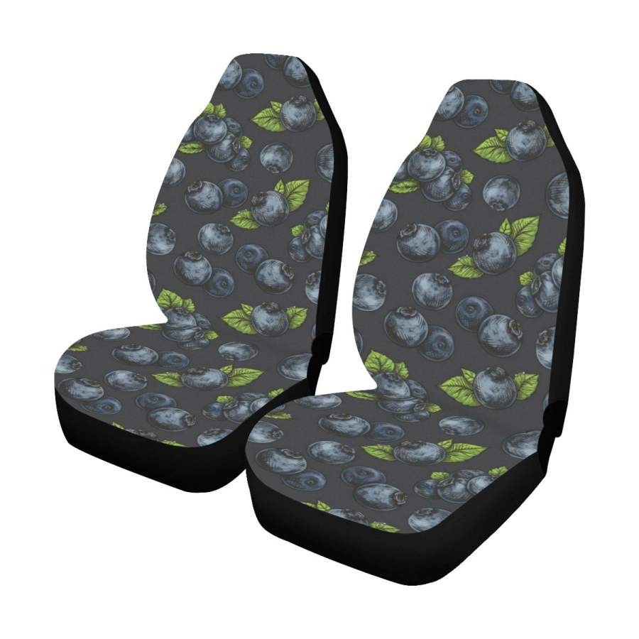 Blueberry Car Seat Covers (Set of 2 ) Universal Fit Most Cars Trucks and SUVs