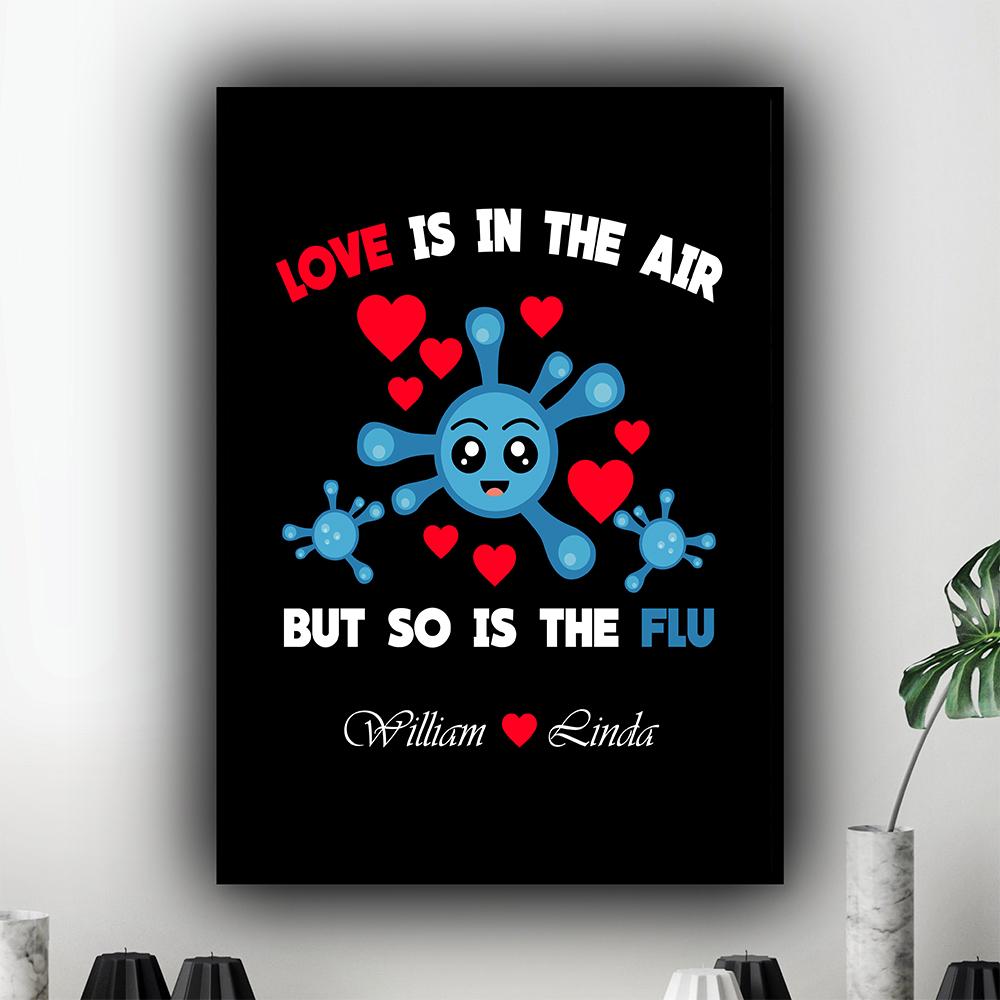 Custom Personalized Wall Art Poster Board Print Valentine Day Gift Ideas For Him Her Men Women Boyfriend Girlfriend Husband Wife Couple – Love In The Air HT040110 – PersonalizedWitch