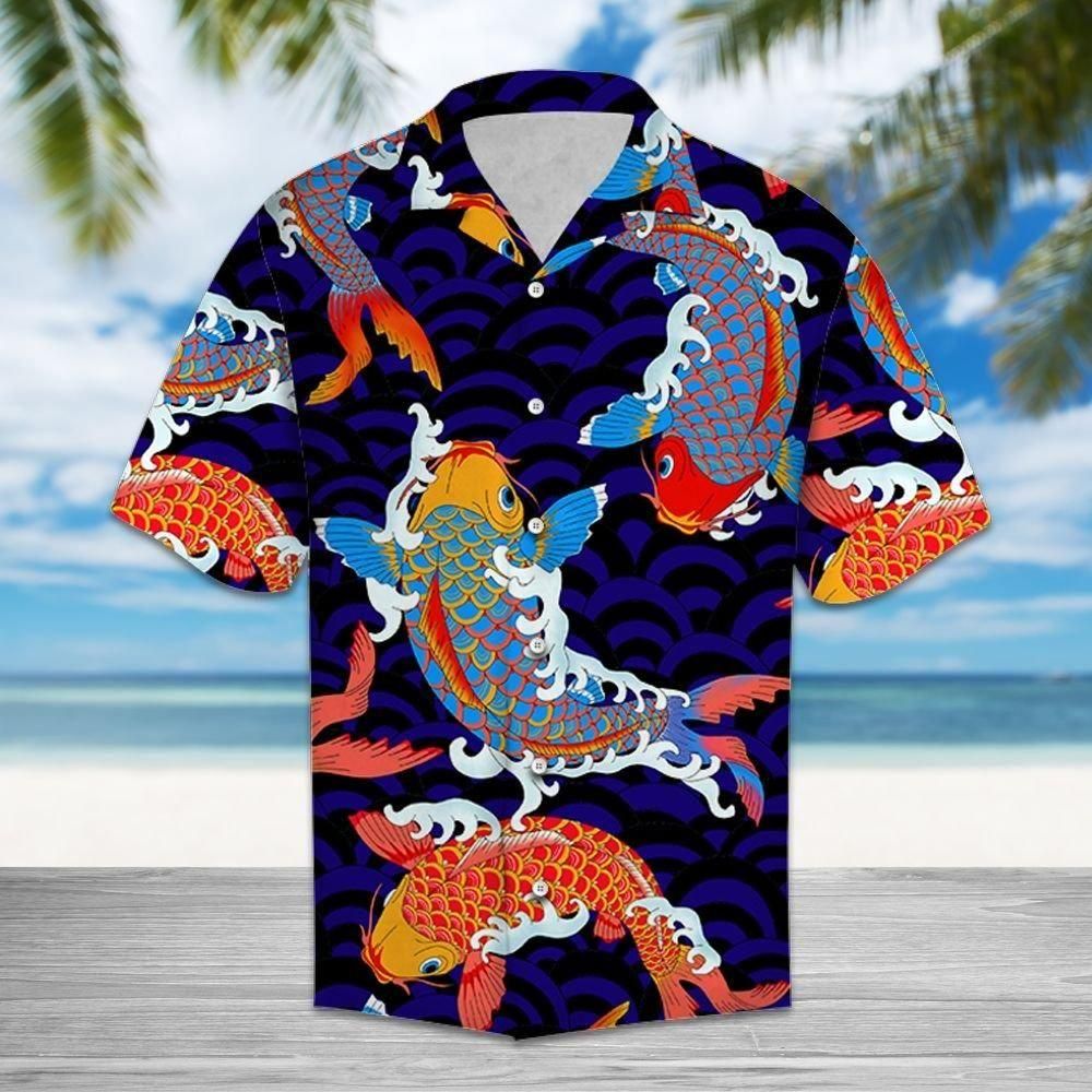 Koi Fish Aloha Hawaii Shirt Colorful Short Sleeve Summer Beach Casual For Men And Women Ha84191