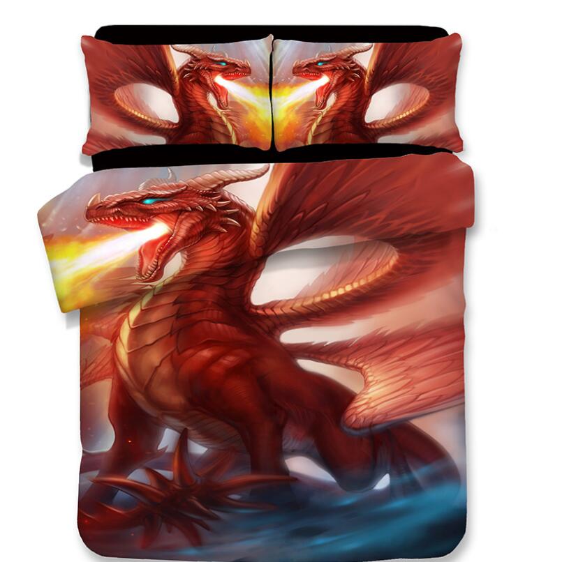 3D Dinosaur Print Bedding Set Duvet Covers Pillowcases Sets Bedclothes Bed 02