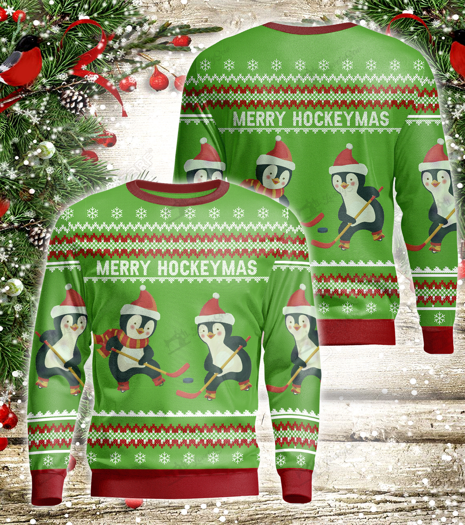 Gift For Hockey Lovers-Hockey Penguins Christmas Sweater & Sweatshirt Bit21111206