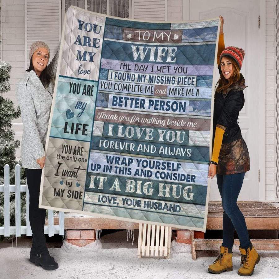 To my wife, you are my love custom name Quilt #V