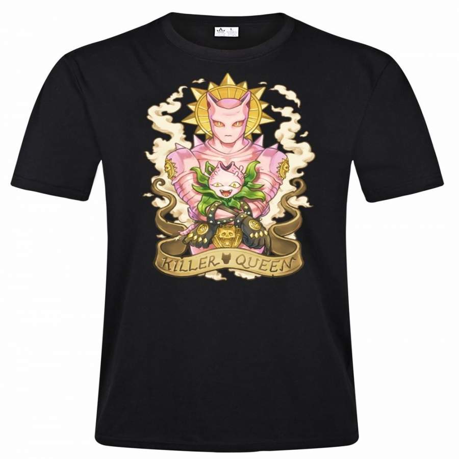 Killer Queen Explosive Bubble T Shirt Jojo’s Bizarre Adventure Humorous T Shirts Adult Pre-Cotton Promotion Man Crazy Vintage