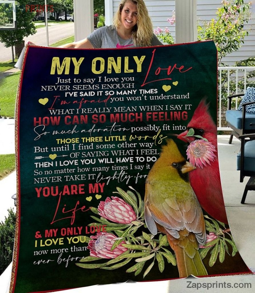 Christmas Gift – To My Love – Cardinal – You Are My Life – Blanket