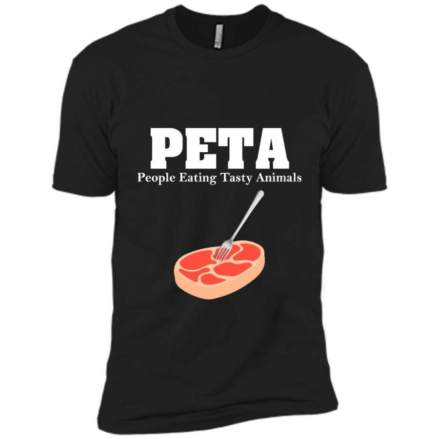 PETA People Eating Tasty Animals – Canvas Unisex USA Shirt