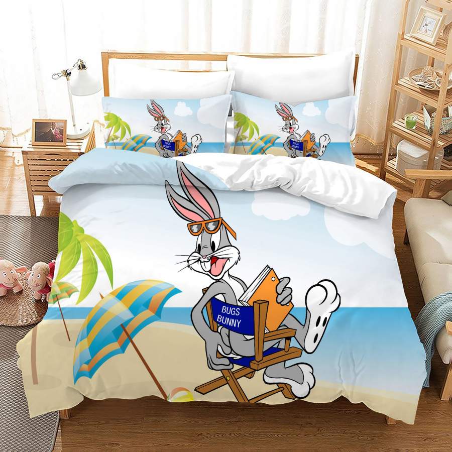 Looney Tunes Bugs Bunny #22 Duvet Cover Quilt Cover Pillowcase Bedding Set Bed Linen Home Bedroom Decor