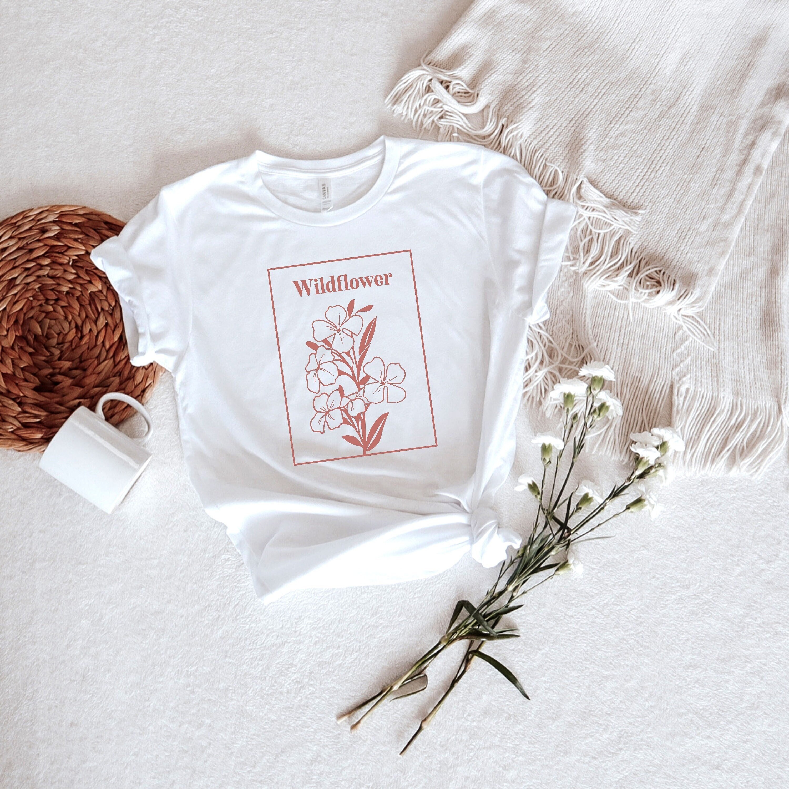 Wild Flowers Shirt, Wildflower Tshirt, Floral Tshirt, Botanical Shirt, Flower Shirt, Nature Lover Shirt, Ladies Shirts