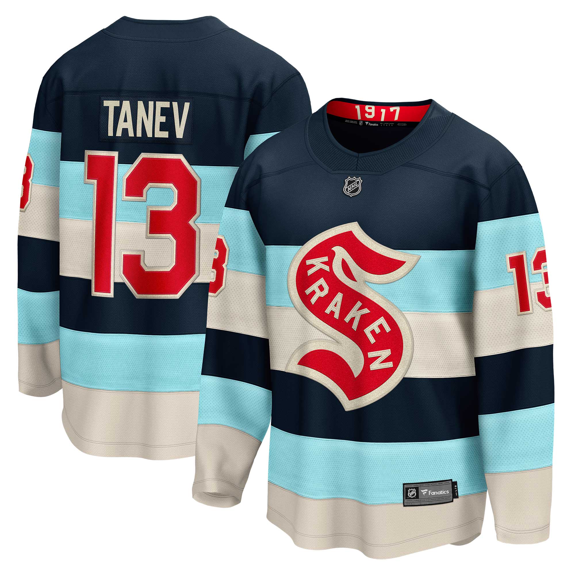 Men's Seattle Kraken Brandon Tanev Deep Sea Blue 2024 NHL Winter Classic Breakaway Player Jersey