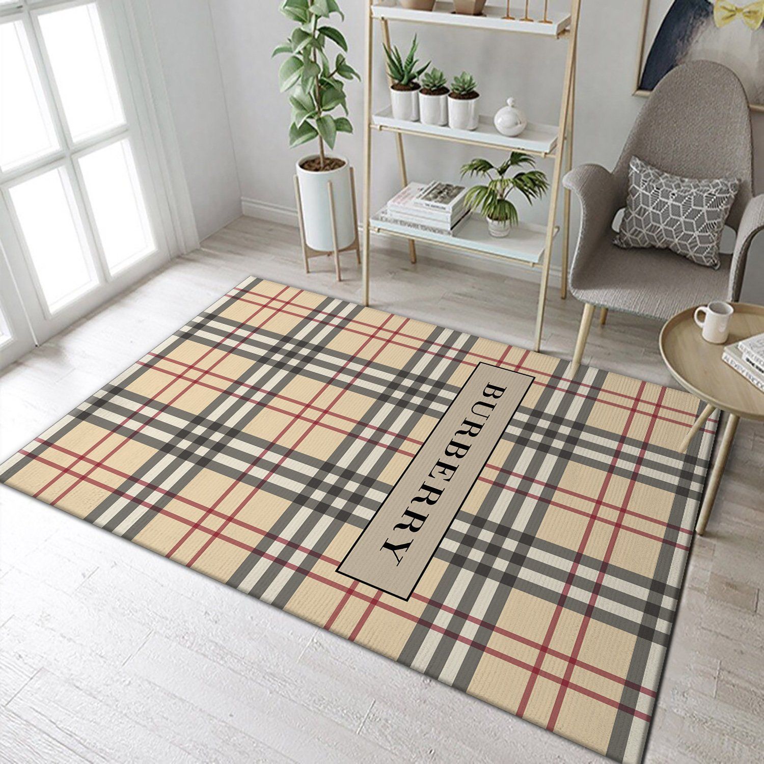 Burberry Logo Area Rugs Living Room Carpet FN241223 Brands Fashion Floor Decor The US Decor