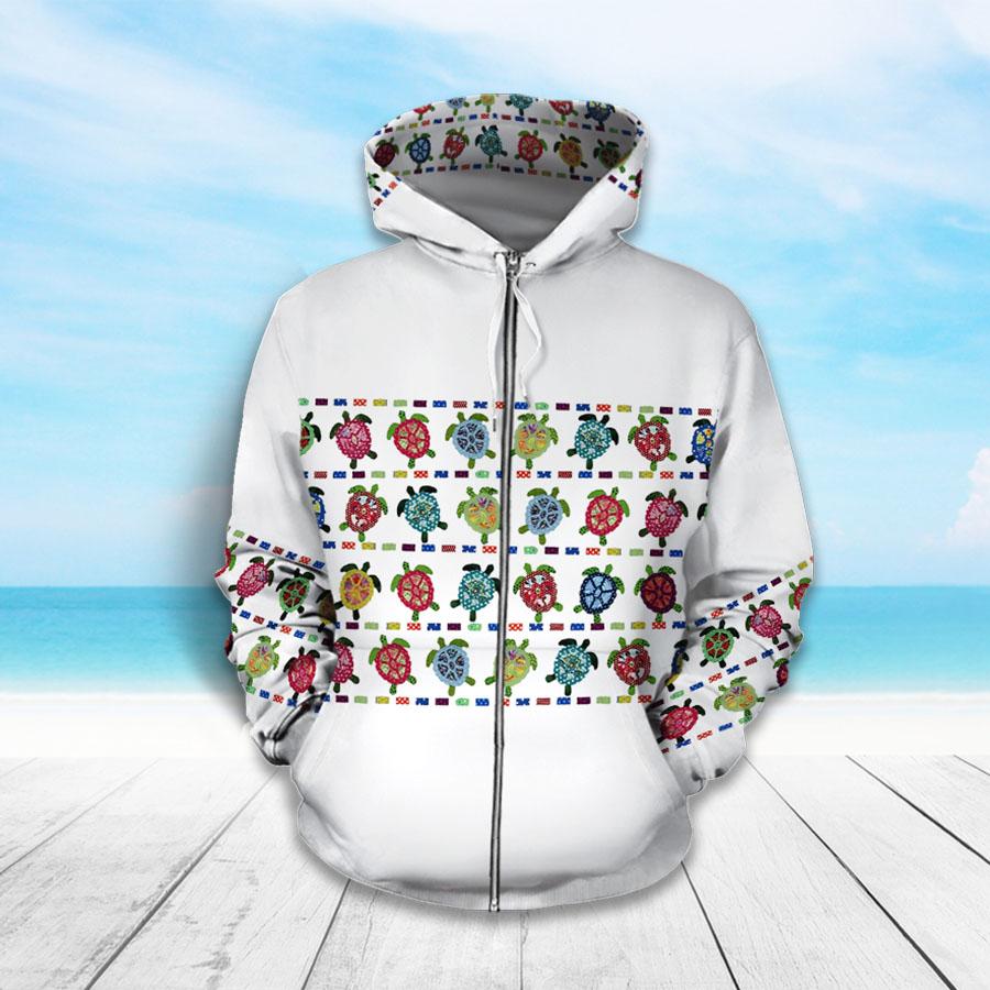 Turtle Pattern Customized Hoodie + Tshirt