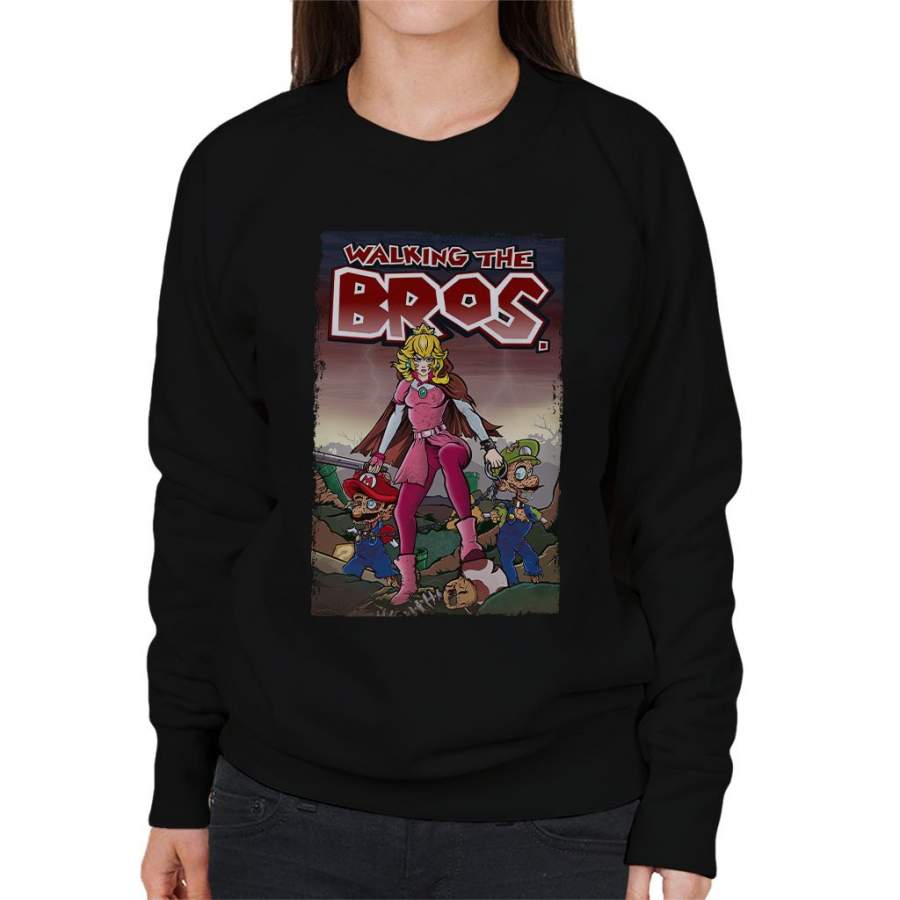 Walking The Bros The Walking Dead Super Mario Women’s Sweatshirt