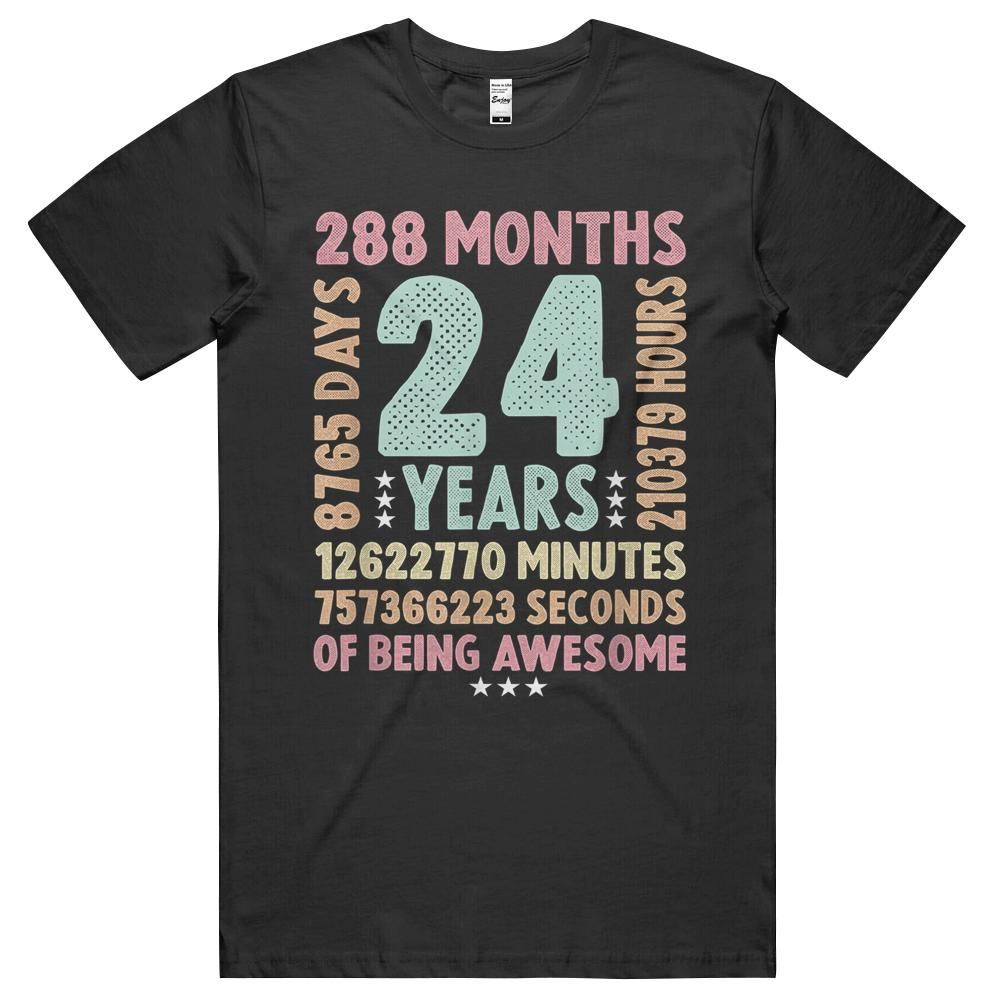 24th Birthday 24 Years Old Vintage Retro – 24 Yr Old Shirt