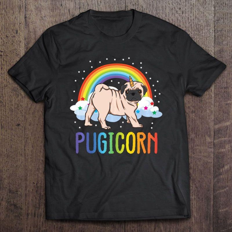 Funny Pug Dog Pugicorn Gift Dog Lovers T-shirt