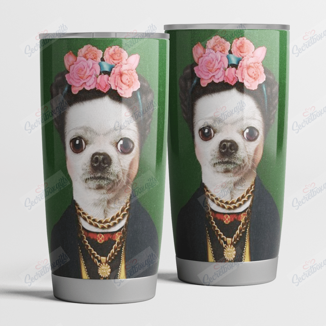 Personalized Funny Dog Puppy Lady Nc1611061Cl Stainless Steel Tumbler Travel Customize Name, Text, Number, Image