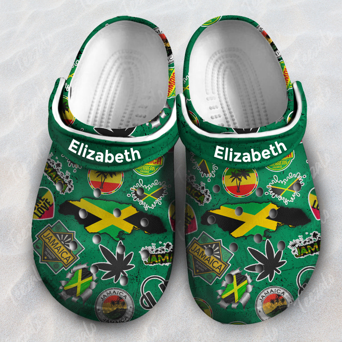 Vintage Jamaica Jamaican Flag Pride Personalized Clogs Shoes