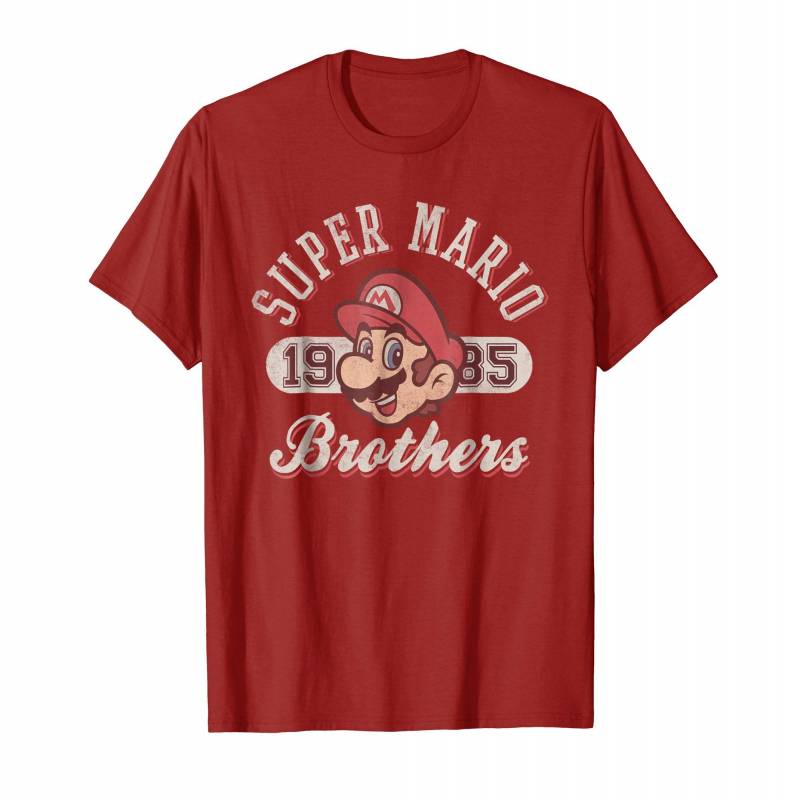 Super Mario Bros 1985 Face Vintage Logo Graphic T-shirt