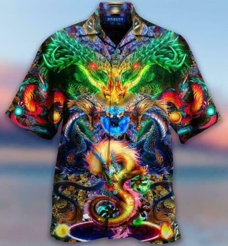 Colorful Dragon Armor Hawaiian Shirt  Unisex  Adult  Hw3530