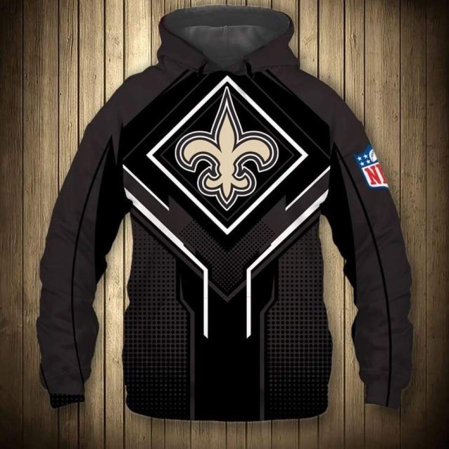 New Orleans Saints Square Lattice Casual Hoodie