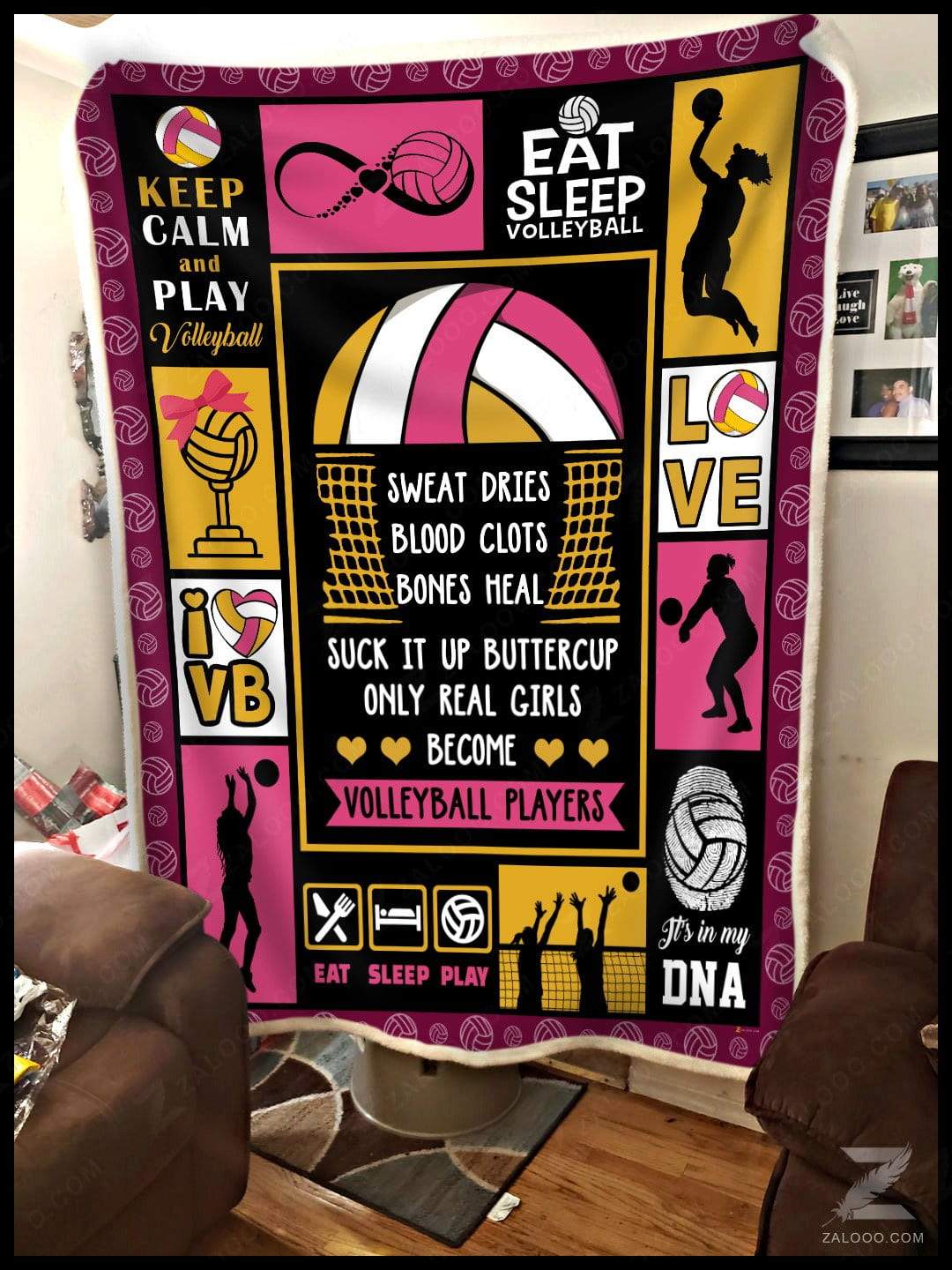 Custom Volleyball – Only Real Girls Become Quilt Blanket Ep1540