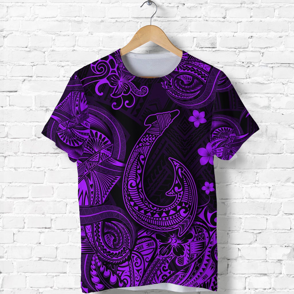 Hawaiian Fish Hook Polynesian T Shirt Unique Style Purple Ha74070