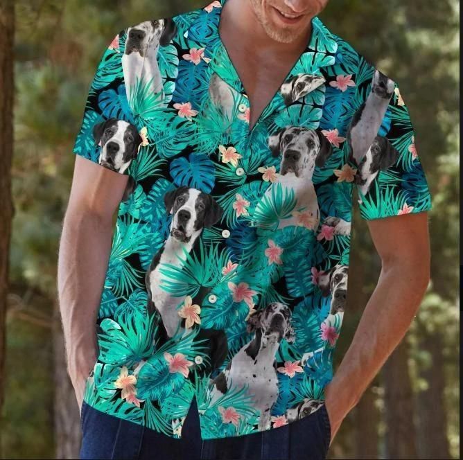 Great Dane Tropical Hawaiian Shirt | Unisex | Full Size | Adult | Colorful | Hw1248