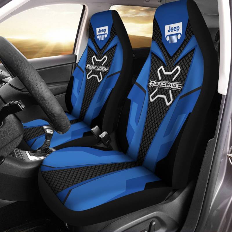 Jeep Renegade TNC Car Seat Cover (Set of 2) Ver 2 (Blue)