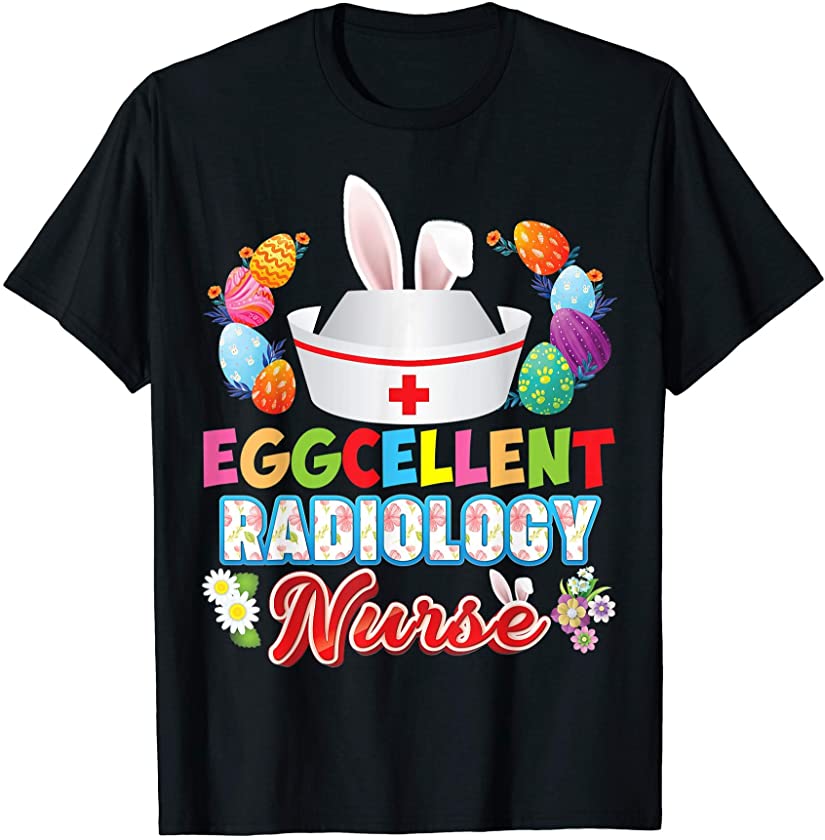 Radiology Nurse Bunny Ears Face Cute Easter Eggs Hunt T-Shirt