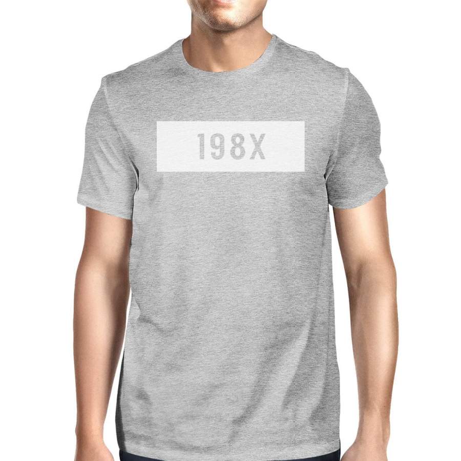 198X Mens Grey Graphic T-Shirt Funny Gift Ideas Birthday Gift Ideas