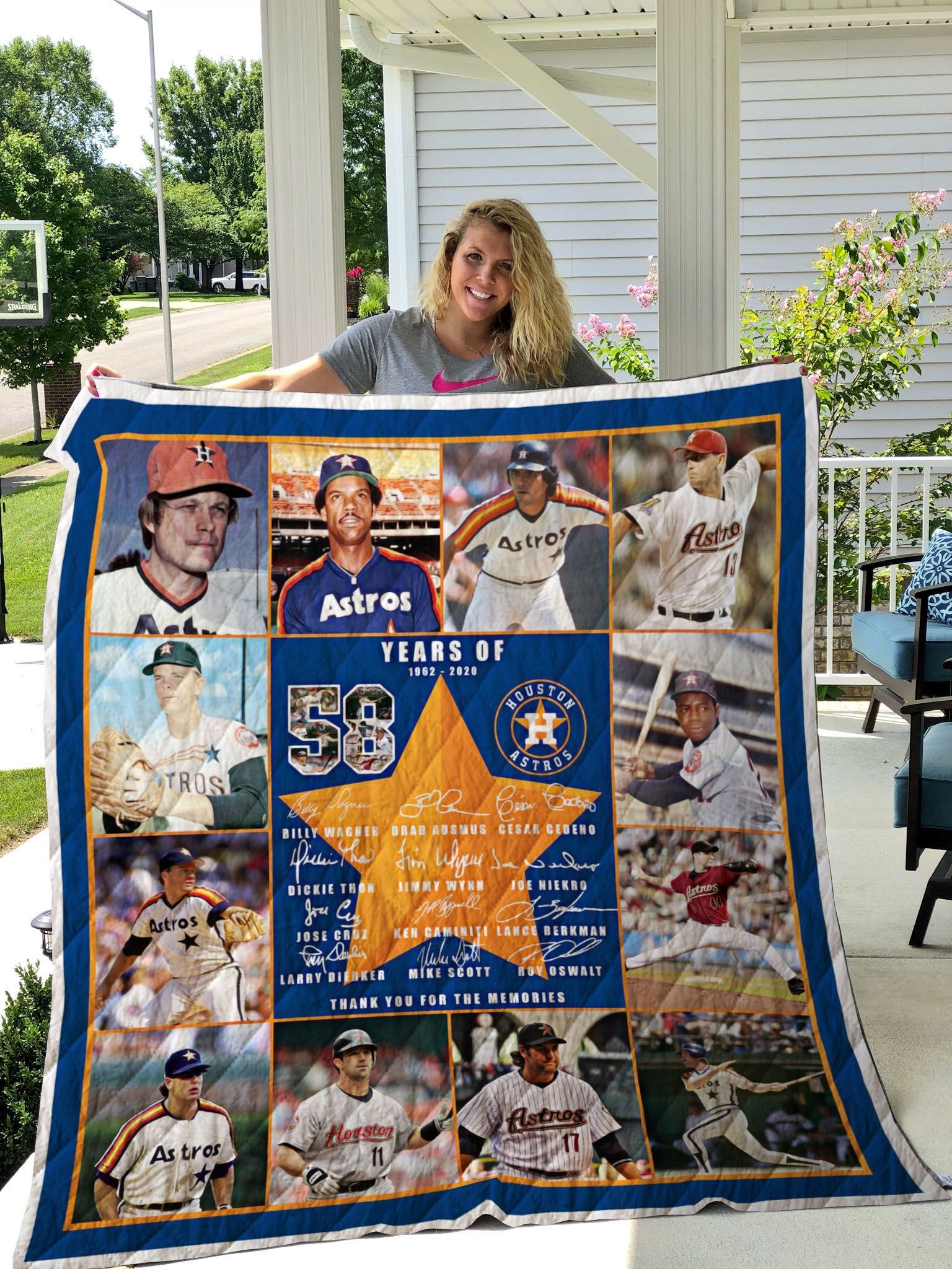 Houston Astros Quilt Blanket 02