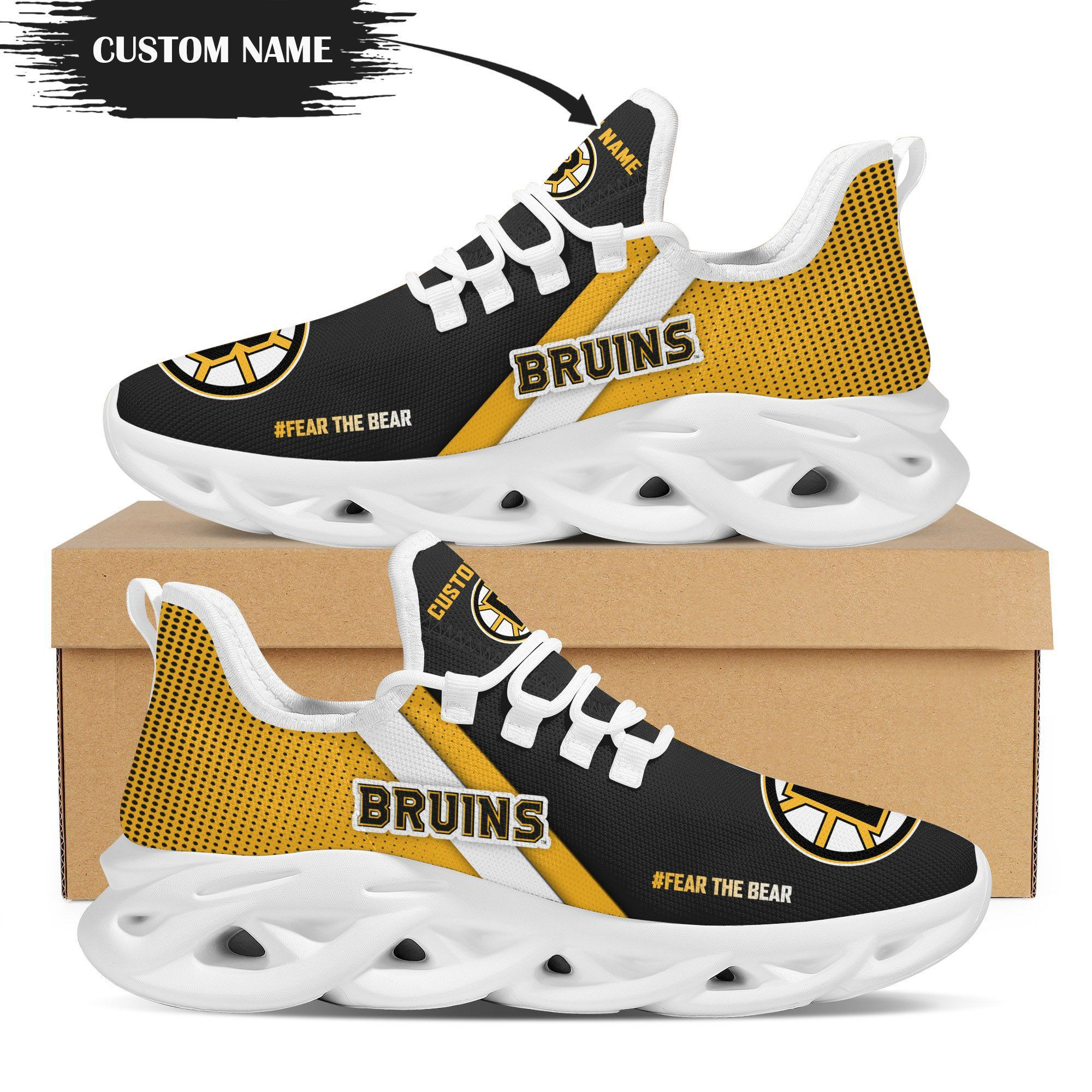 Boston Bruins Custom Personalized Max Soul Sneakers Running Sports Shoes For Men Women