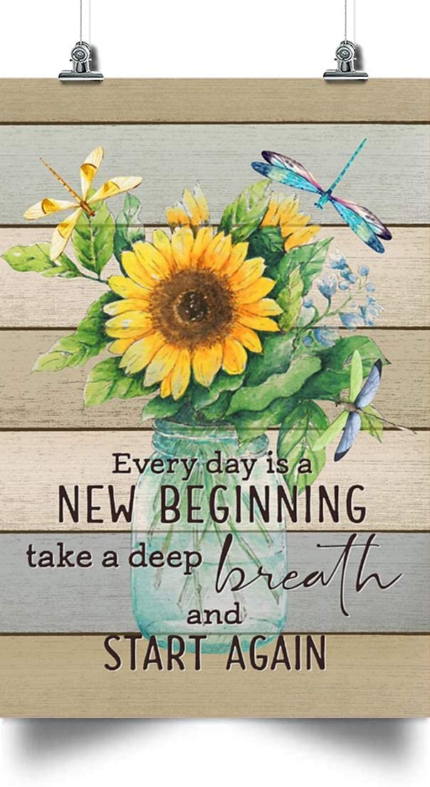 Vertical Poster – Every Day Is A New Beginning – Home Decoration Poster, Wall Poster, Home And Room Decoration, Gifts For Friends And Relatives, Souvenirs, …