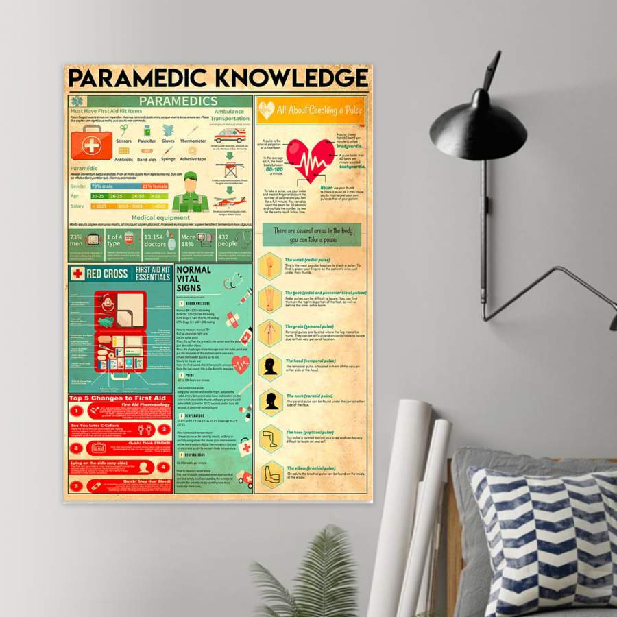 Paramedic Knowledge  Unique Custom Design  Poster  Gift