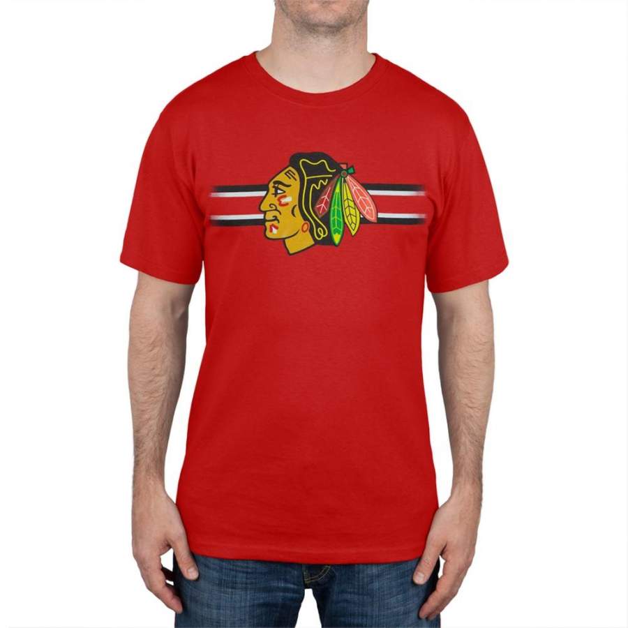 Chicago Blackhawks – Bar Stripe Logo T-Shirt