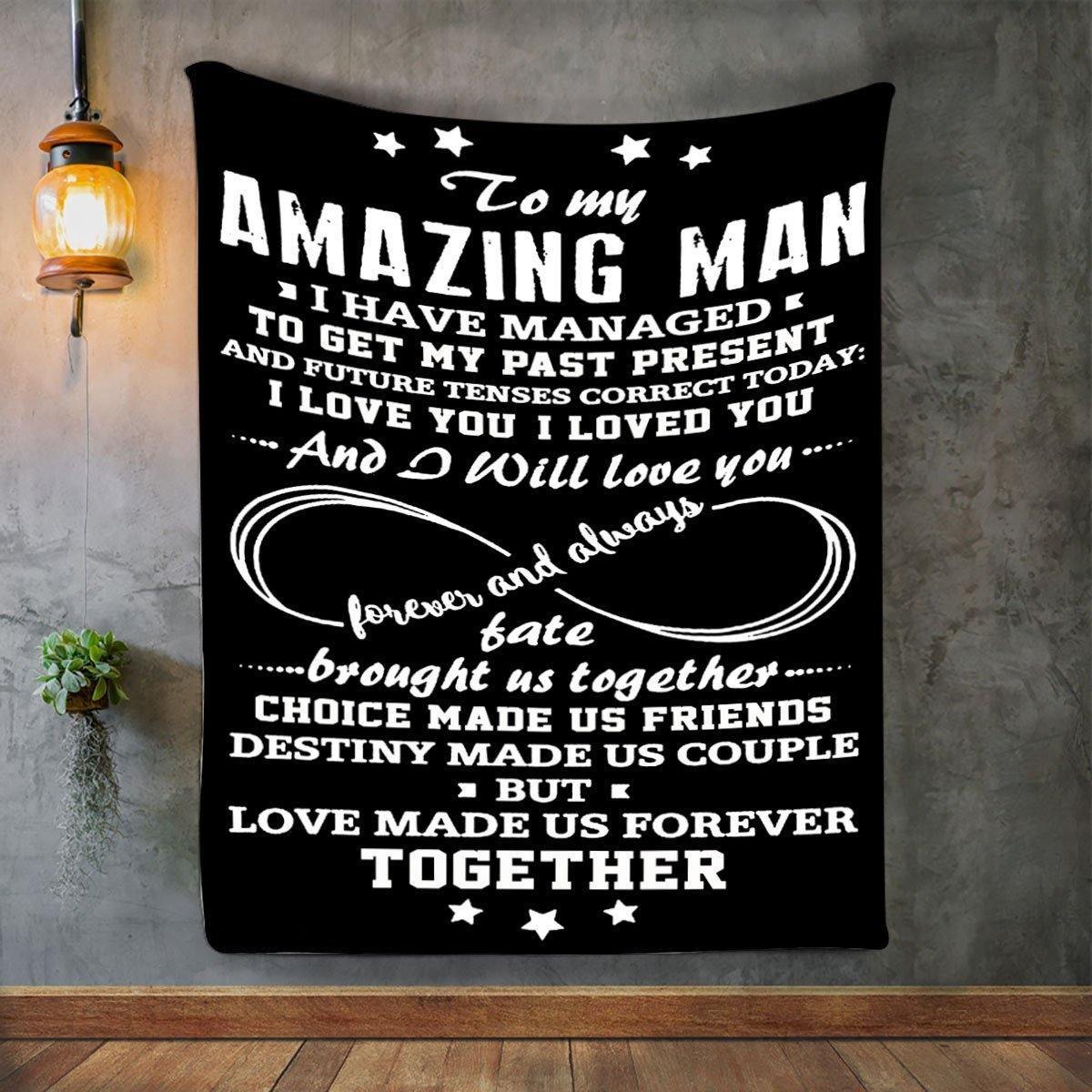 To My Amazing Dad – Best Idea Gift For Dad, Gift For Home Decor, Gift For Family  – Fleece Blanket