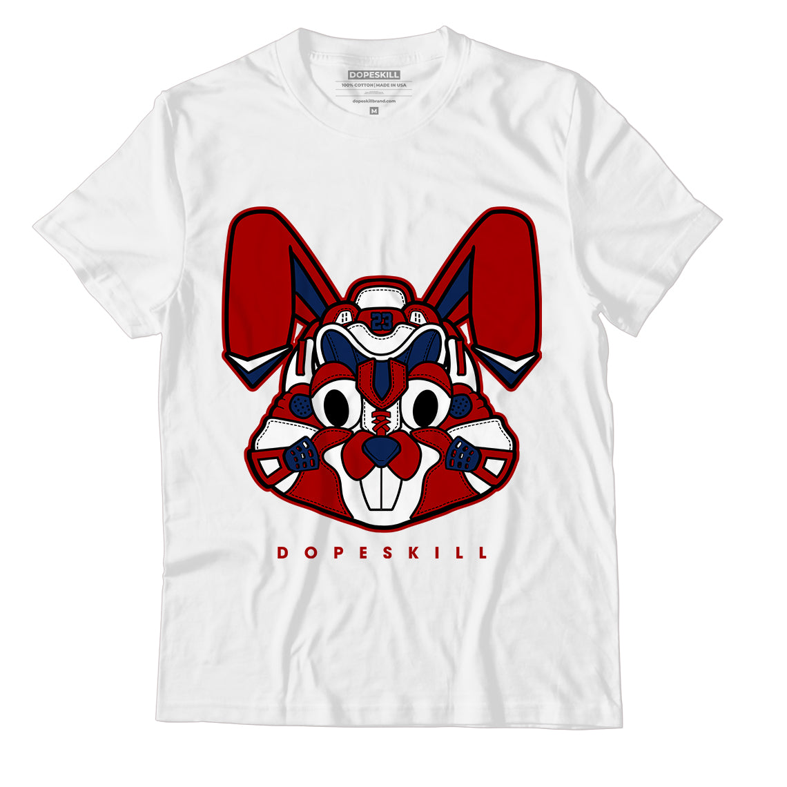 Jordan 1 Mid Usa Dopeskill T-Shirt Sneaker Rabbit Graphic