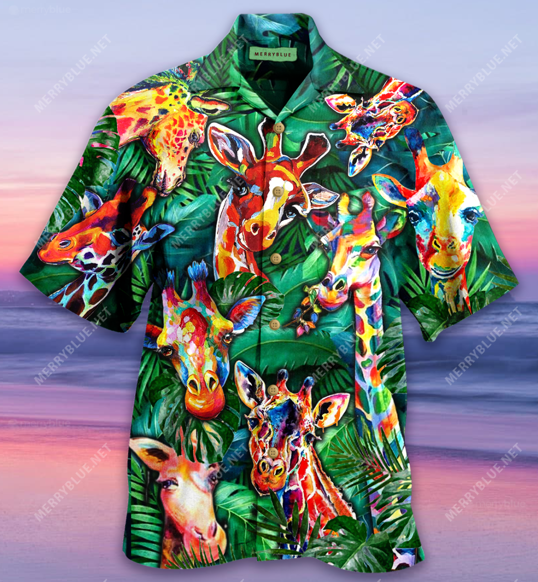 Living The High Life Giraffe Unisex Hawaii Shirt Ha1010