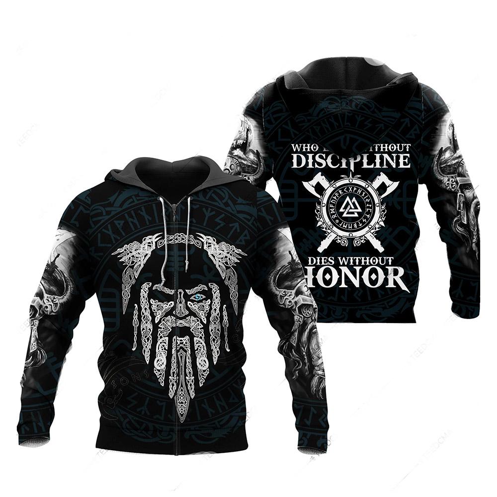 Who Lives Without Discipline Dies Without Honor Viking Symbol 3D All Over Printed